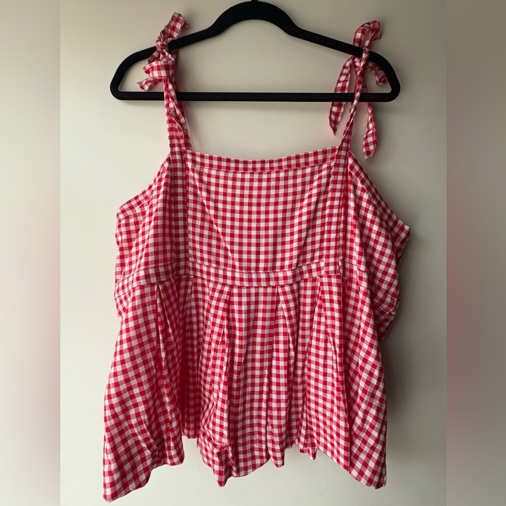 Old Navy Red Gingham Tank Top